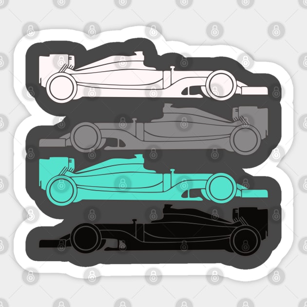 Mercedes Race Car Driver Development Sticker by Markyartshop